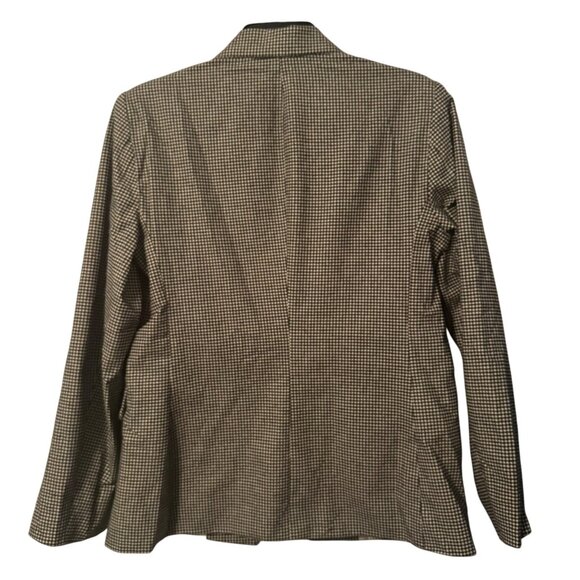 Free Assembly Womens Houndstooth Blazer Jacket Size M Cotton/Spandex Blend Doubl - Picture 8 of 12